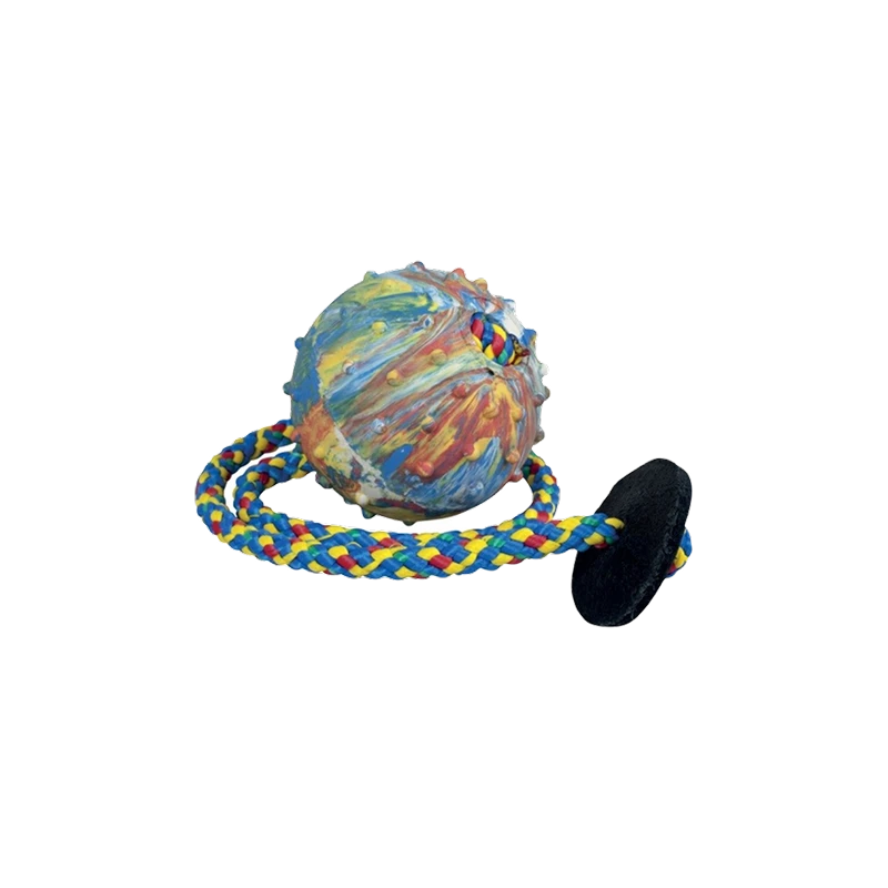 Ball, 6 cm, with 50 cm string and leather ring