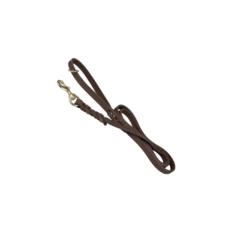Leather leash, 15 mm wide, length 170 cm