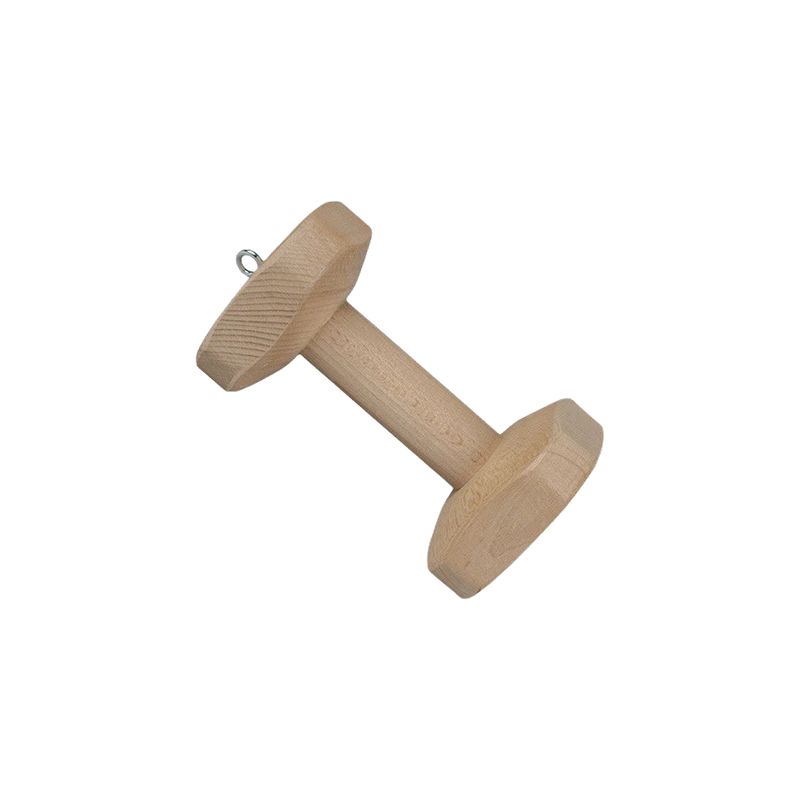 Magnetic dumbbell with wooden middle