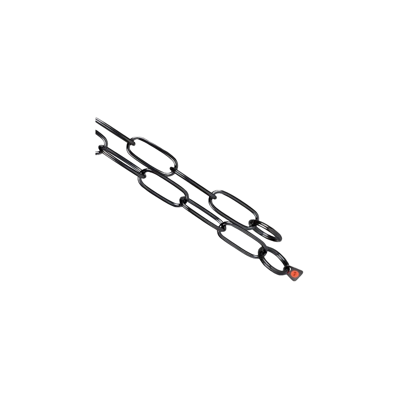 Chain collar, black long links